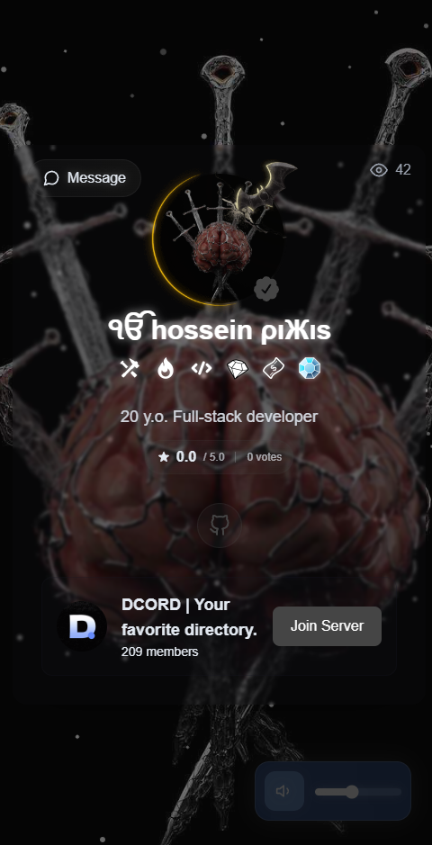 Discord-like profile interface